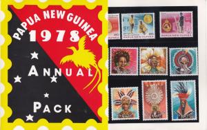 PNG 1978 Annual Post Office Pack SG#318-327 and SG#346-358