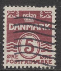 Denmark - Scott 224 - Definitive Issue -1933 - Used - Single 5o Stamp