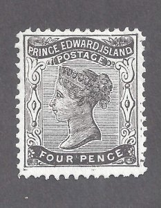 CANADA PRINCE EDWARD ISLAND # 9 MINT 4d BLACK QV REENTRIES BS23497