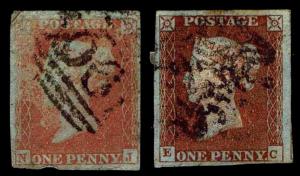1841 Great Britain #3 QV Color Variations - Used - Fine+ - CV$48.00 (ESP#2605)