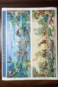 Scott 3136 32c Dinosaurs Mint Sheet NH Cat $10