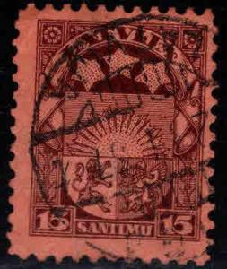 Latvia Scott 157 Used coat of arms stamp