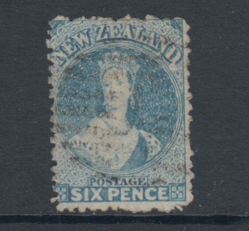 New Zealand Sc 41a, SG 136, used 1873 6p pale blue QV, perf 12½, sound, Cert.