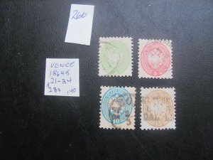 AUSTRIA-VENICE OFFICE 1864-5 USED SC 21-24 VF $280 (266)