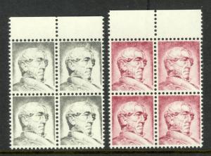 FINLAND c1956 COURVOISER TEST STAMP Set of 2 BLKS4 Depicting JOHAN SNELLMAN MNH