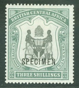 SG 49s British Central Africa, Nyasaland 1897-1900. 3/- black & sea green... 