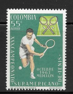 Colombia Scott C454 MNHOG - 1963 South American Tennis Championships - SCV $0.25