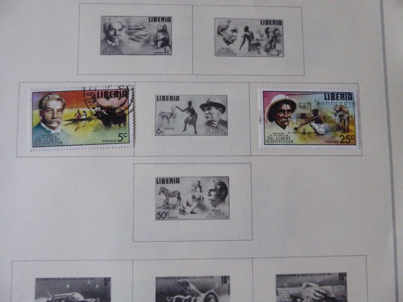 Liberia 1892-1976 Stamp Collection on Scott International Stamp Album Pages