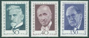 LIECHTENSTEIN Scott 509-511 MNH** 1972 philatelist set