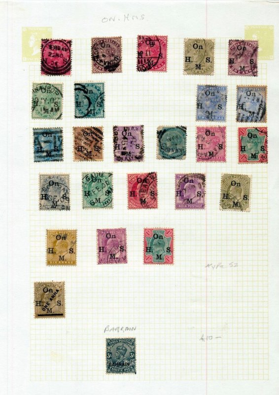 INDIA QV/1960 Used on Pages (Aprx 100 Items) (IGM 1657 