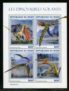 NIGER 2019 FLYING PREHISTORIC ANIMALS  SHEET MINT NH