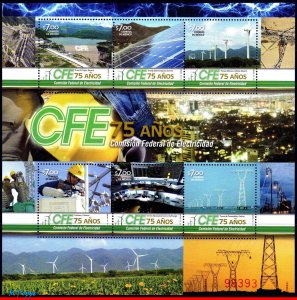 2790 MEXICO 2012 - 75 YEARS CFE, COMMISSION FEDERAL ELECTRICITY, ENERGY, MNH