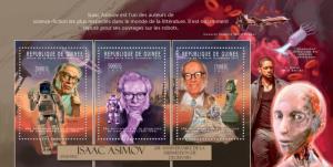 GUINEA 2012 SHEET ISAAC ASIMOV WRITERS WILL SMITH CINEMA ACTORS