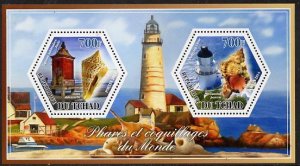 CHAD - 2014 - Lighthouses & Shells - Perf 2v Sheet #2 - MNH - Private Issue