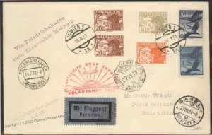 Austria 1931 Graf Zeppelin Si119 Mi119C Polarfahrt Russia Icebreaker Maly 107011