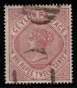 CEYLON SG201 1887 1r12 DULL ROSE USED