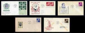 # 889 to 893 First Day Covers with various cachets dated 1940 - # 4
