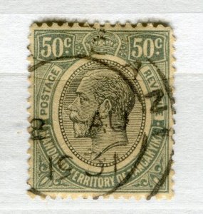 TANGANYIKA; 1927 early GV portrait issue fine used Shade of 50c. value