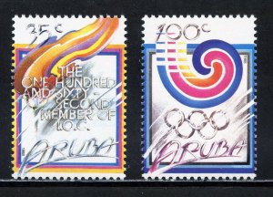 Aruba 38-39 MNH, Intl. Olympic Committee Set from 1988.