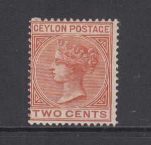 Ceylon Sc 85 MLH. 1883-1889 2c pale brown Queen Victoria