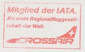 Meter cut Switzerland 1986 Airplane - Crossair