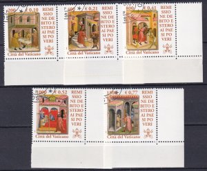 2001 - VATICAN - Scott #1191-1195 -  Used