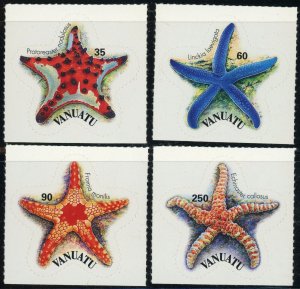 Vanuatu #849-852 Starfish Marine Life Nature Stamps Topical 2004 Mint LH