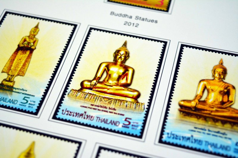 COLOR PRINTED THAILAND 2011-2015  STAMP ALBUM PAGES (97 illustrated pages)