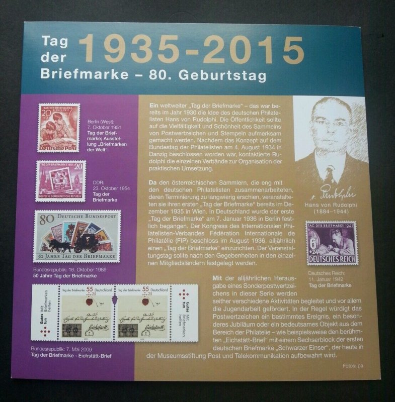 Germany Penny Black 175th Anniversary 2015 (special folder set) MNH
