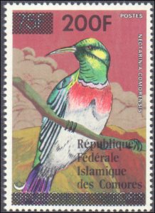 Comoro Islands #444-448, Complete Set(5), 1979, Birds, Never Hinged