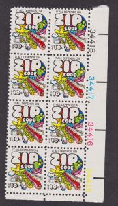 1511 Use Zip Code MNH Plate Block LR