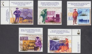 Canada - #1606a-e Yukon Gold Rush Set of Five - MNH