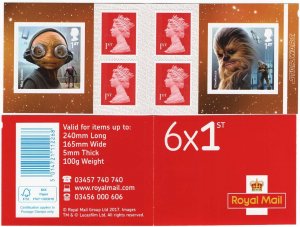 GB Booklets - SA PM57 6x 1st, 4x Machin + 2x Star Wars (Maz/Chew)