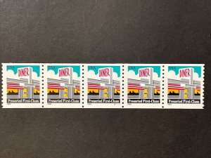 US PNC5 25c Presorted Diner Stamp Sc# 3208 Plate S11111 MNH w/ Control Number