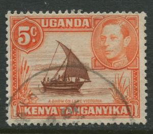 Kenya & Uganda - Scott 68 - KGVI Definitive -1949 - Used - Single 5c Stamp