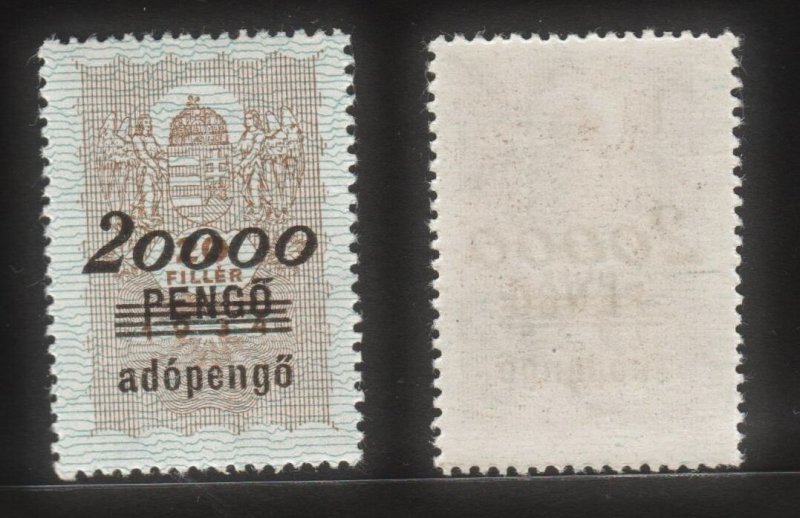 Hungary 1934 Old Rev King's Crown & Angles (20000 Pengo) MNH