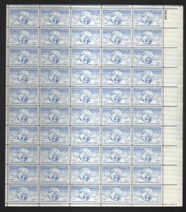 US #C43 Mint Sheet Globe & Doves 