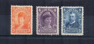 Canada - Newfoundland 1898-1901 3c, 4c and 5c MH