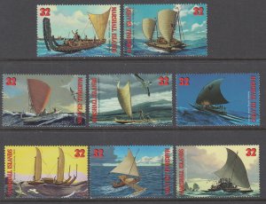 Marshall Islands 655a-655h Canoes Singles MNH VF