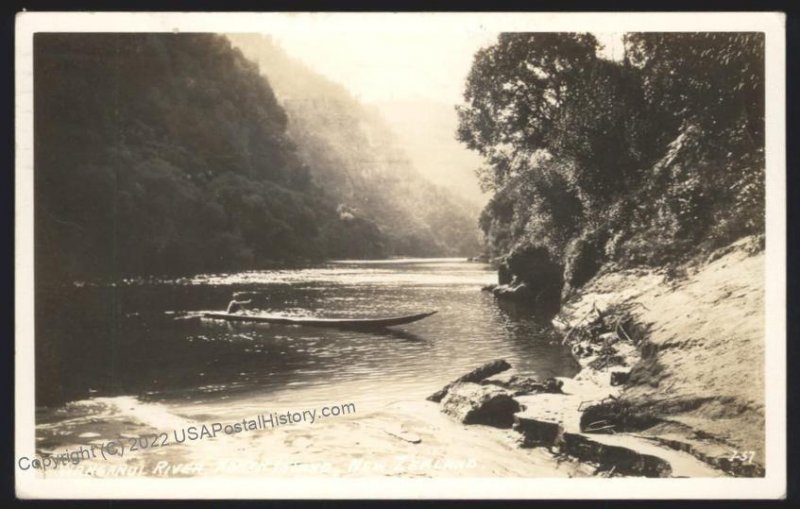 Hawaii USA 1938 Territorial  RPPC of Wanganul River New Zealand 109074