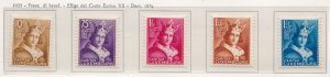 1933 LUXEMBOURG - Caritas Henry VII. - n. 244/248 5 MNH values**