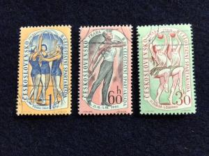 Czechoslovakia – 1960 – Set of 3 Stamps – SC# 958-960 - Used