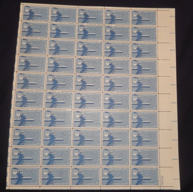 MALACK C49 6c Airforce, F/VF OG NH, Full Sheet of 50..MORE.. sheetc49