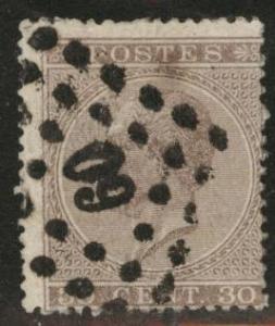 Belgium Scott 20 used 1867 stamp