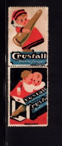 German Advert Crystall Brand Baby Bottle Rubber Nipple, Babies with Box & Nipple