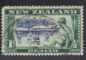 NEW ZEALAND SC# B32 USED 1p+1/2p 1948