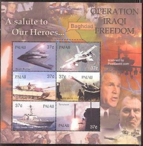 Palau 2003, Operation Iraqi freedom 6v m/s, MNH