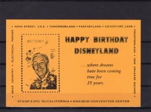 United States 1980 DISNEYLAND BIRTHDAY Expo'80 California Souvenir card VF