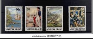 NORFOLK ISLAND - SHIPS / SHIP - 4V - MINT NH