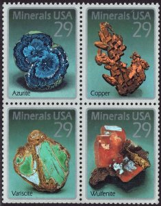 SC#2700-03 29¢ Minerals Block of Four (1992) MNH